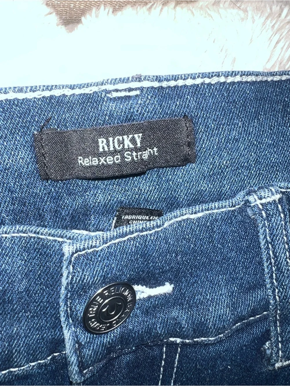 True Religion Men’s Ricky SF Flap Straight Jeans